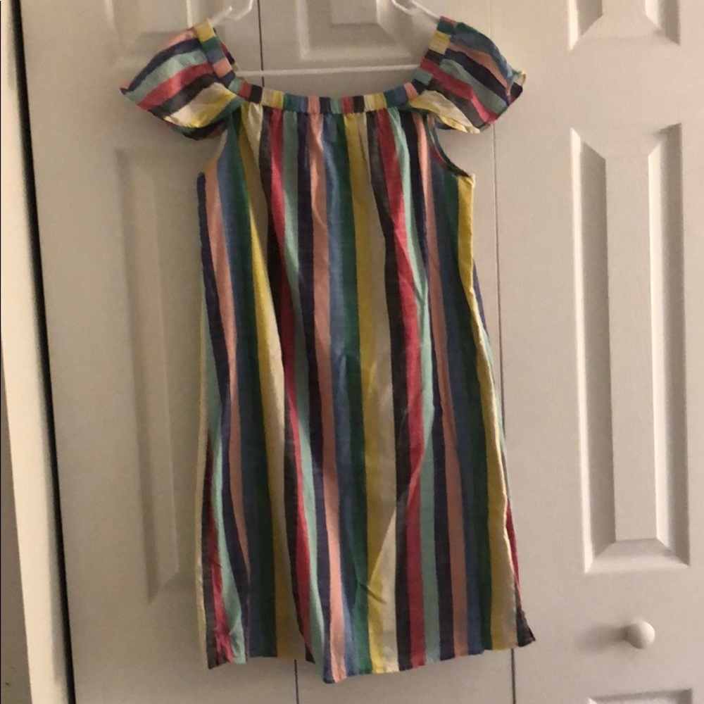 JCrew off the shoulder colorful dress